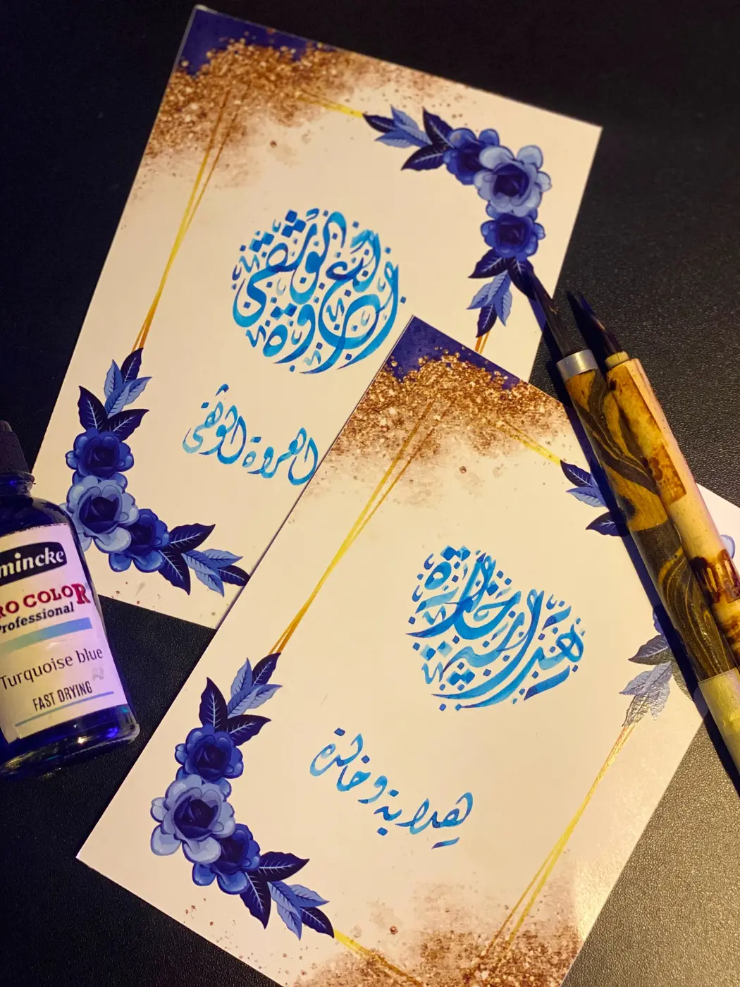 Medium dan mini custom nama bernuansa biru